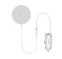 Baseus CW01 magnetický držák s bezdrátovým nabíjením (do ventilační mřížky) 15W+25W, bílá