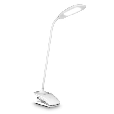 CONNECT IT Stolní LED lampa CLIP s klipem, bílá