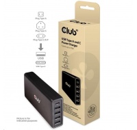 Club3D Nabíječka USB Typ A a C, 5 portů, 111 W