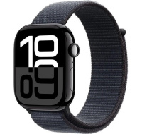 Apple Watch Series 10 GPS + Cellular 42mm Jet Black Aluminium Case with Ink Sport Loop