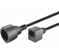 PREMIUMCORD Prodlužovací přívod 230V s EURO konektorem C14 (IEC connection) , 20cm