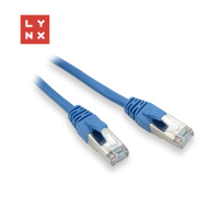 LYNX FTP patch kabel Cat5e PVC, CCA, 1m, modrý (balení obsahuje 10ks)