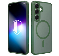 3mk ochranný kryt Misty MagCase Green pro Samsung Galaxy S25