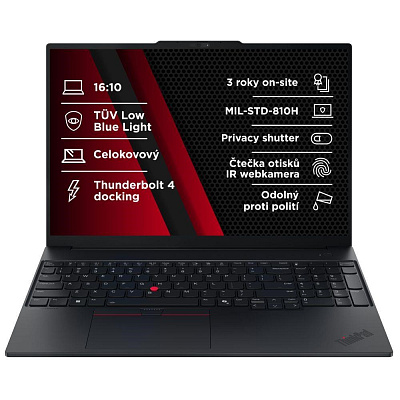 LENOVO NTB ThinkPad E16 G3 - Ultra5 225U,16" WUXGA,16GB,512SSD,IRcam,W11P,5let On-Site,5let KYD