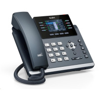 Yealink SIP-T44W SIP telefon, grafický 3,7" displej, 2 x RJ45 10/100/1000 Mbps, WiFi, PoE, bez adaptéru