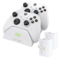 VENOM VS2871 Xbox Series S/X & One White Twin Docking Station + 2 batteries