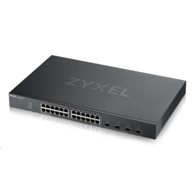 Zyxel XGS1935-28, 28 Port Lite-L3 Smart Managed Switch, 24x Gigabit Copper and 4x 10G SFP+, hybrid mode,