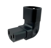 Adaptér vertikálně úhlový IEC C13 na IEC C14 napětí 230V, 10A