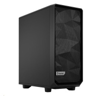 FRACTAL DESIGN skříň Meshify 2 Compact Black Solid, USB 3.1 Type-C, 2x USB 3.0, bez zdroje, mATX