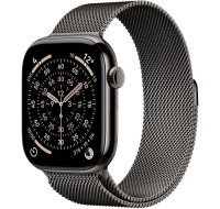 Apple Watch Series 11 GPS + Cellular 46mm Slate Titanium Case with Slate Milanese Loop - M/L