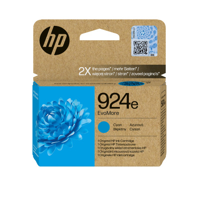 HP 924e EvoMore Cyan Original Ink Cartridge (800 pages)