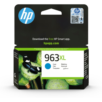 HP 963XL High Yield Cyan Original Ink Cartridge (1,600 pages)