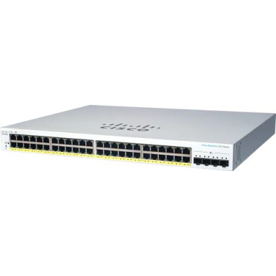 Cisco switch CBS220-48P-4X-UK, 48xGbE RJ45, 4x10GbE SFP+, PoE+, 382W - REFRESH