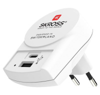 SKROSS USB A+C nabíjecí adaptér EU, 27W, typ C