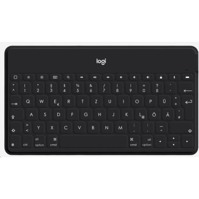Logitech Bluetooth Keyboard Folio Keys-To-Go, DE, Black, Apple