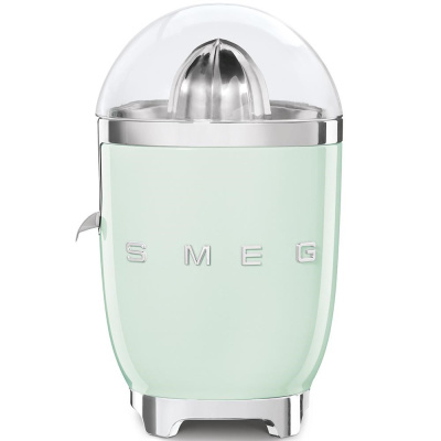 Smeg CJF11PGEU citrusový odšťavňovač, 70 W, manuální tlak, univerzální kužel z nerezové oceli, pastelově zelený