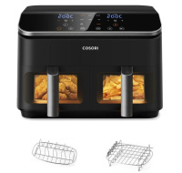 BAZAR - Cosori Dual Basket horkovzdušná fritéza 8.5l  + 5x špíz a rošt - Poškozený obal