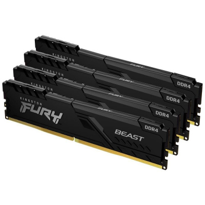 KINGSTON DIMM DDR4 32GB (Kit of 4) 3200MT/s CL16 FURY Beast Černá