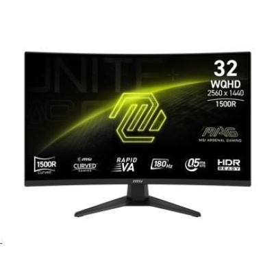 MSI LCD MAG 321CQF E18, 31.5", 2560x1440, Rapid VA, 0,5 ms, VESA 100x100, Black