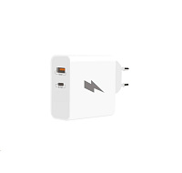 WG - Síťová nabíječka 2x USB, 1x USB-C PD 45 W + 1x USB-A QC3.0 18 W, bílá