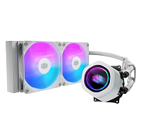 Cooler Master vodní chladič MasterLiquid Core Nex Digital 240 White ARGB, 2x 120mm, ARGB, LGA1851, AM5, Bílá