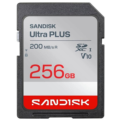 Sandisk Ultra PLUS SDXC karta 256GB UHS-I, V10, U1, C10, (200MB/s)