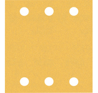 Bosch brusný papír EXPERT C470 se 6 otvory pro vibrační brusky 115 × 107 mm, G 120, 10 ks