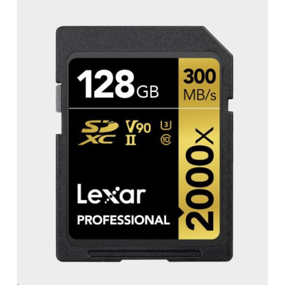 Lexar SDXC Pro 2000X UHS-II U3 R300/W260 (V90) 128GB