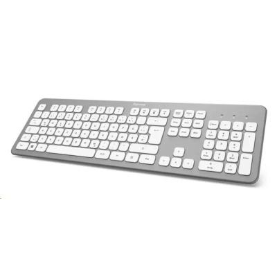 Hama bezdrátová klávesnice KW-700, stříbrná/bílá